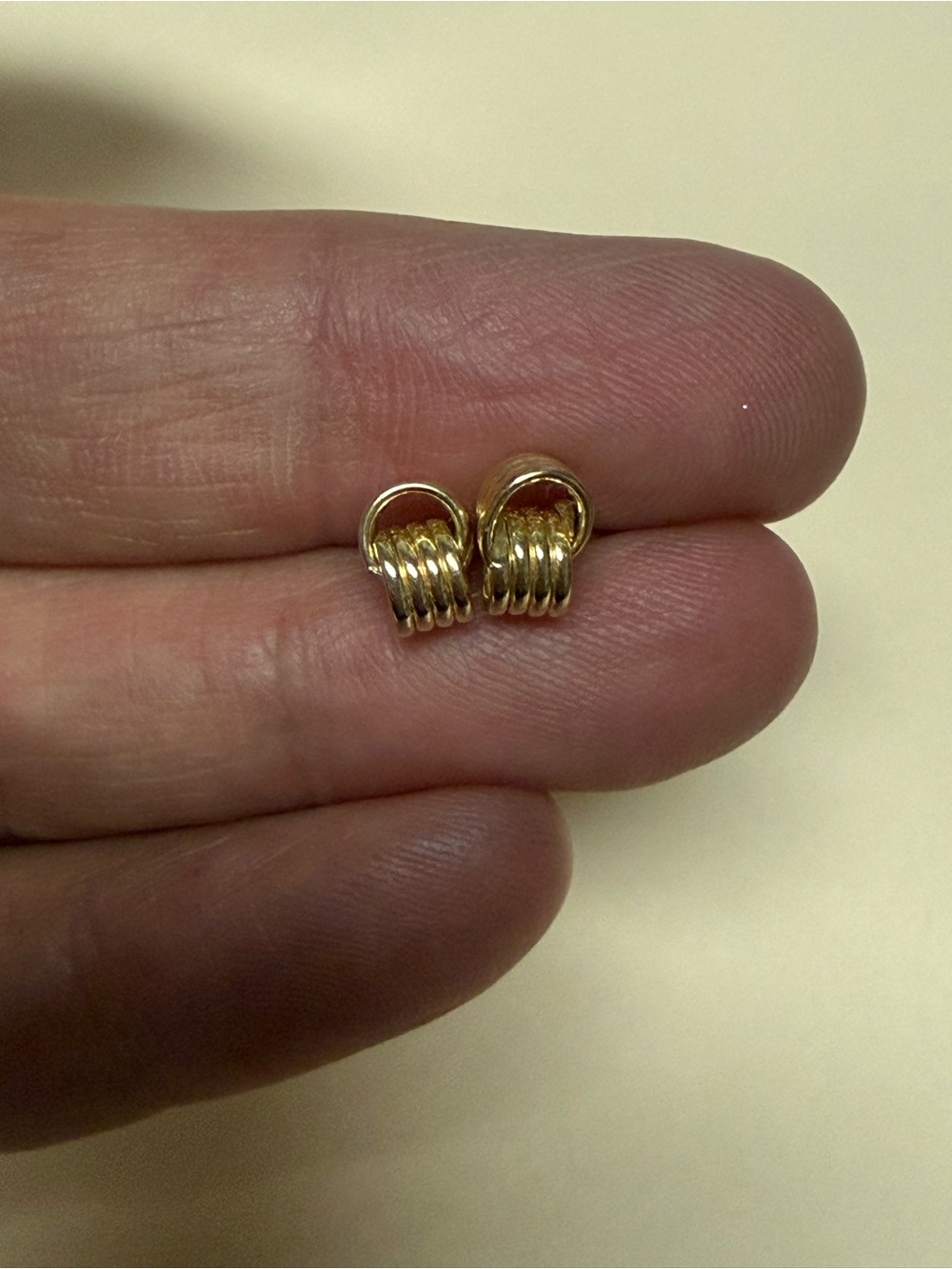 Gold Coil Loop Stud Earrings for Women